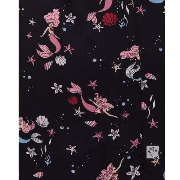 Torrid Plus Size 3/4 Disney Little Mermaid Ariel Kimono Open Front Top Blouse - Picture 3 of 5